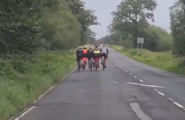 Jeremy Vine two abreast cyclists video screenshot