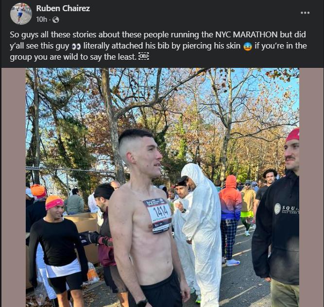 NY Marathon pin post (Facebook)