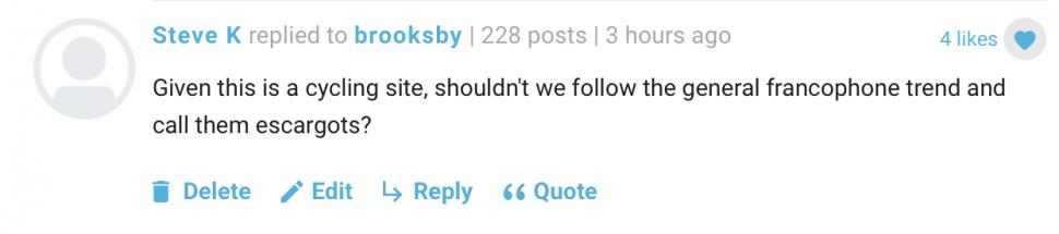 Comments section snails