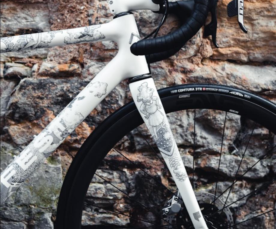 2022 Festka Kafka on a bike paintwork