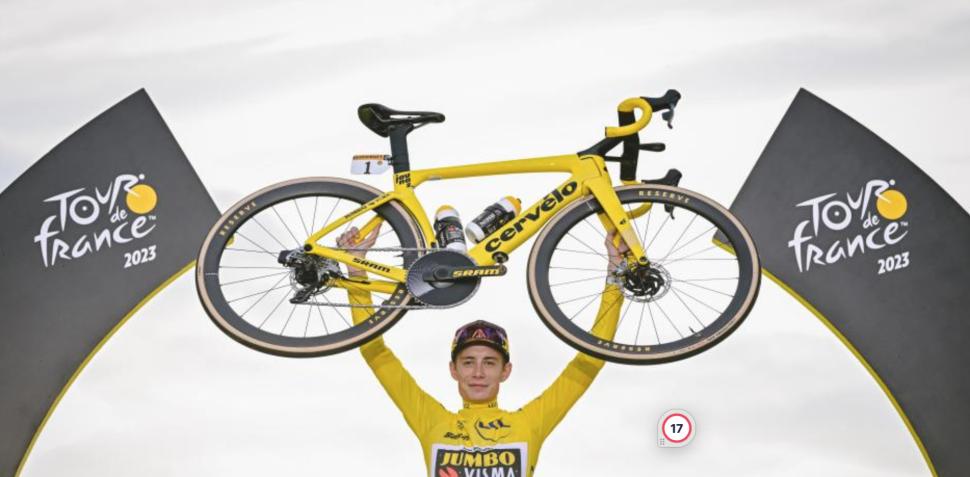 2023 Vingegaard yellow Tour de France bike pic A.S.O Pauline Ballet