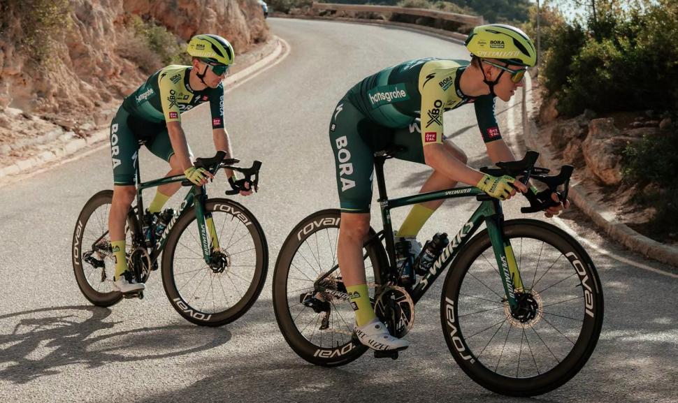 2024 Specialized Tarmac SL8 Bora Hansgrohe riding shot