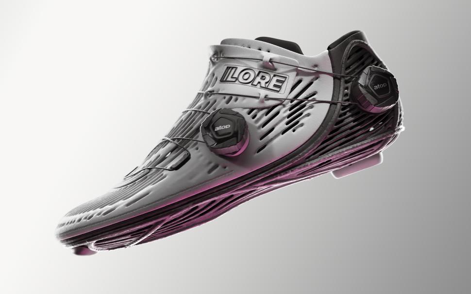 2024 Lore Cycle LoreTwo white cycling shoe 2