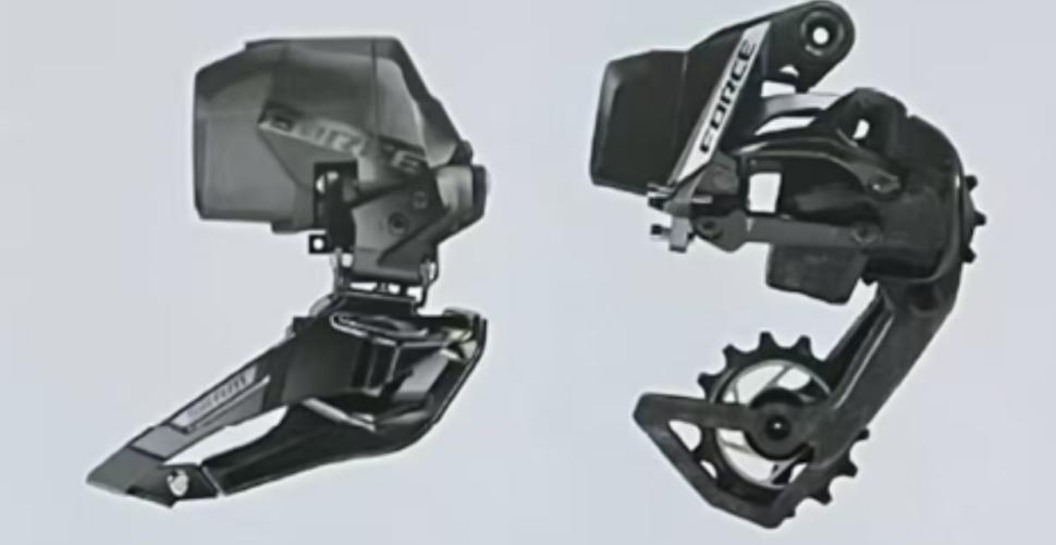 2025 leaked SRAM Force AXS front mech and rear derailleur 