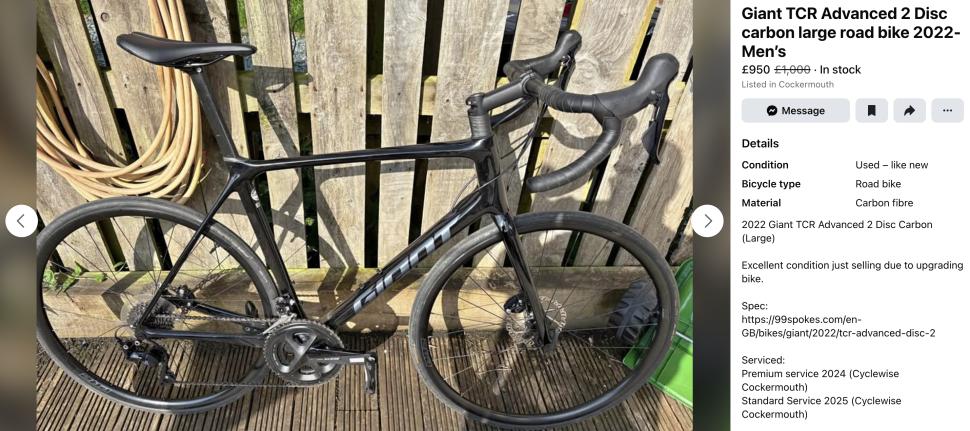 Giant TCR Advanced 2 Facebook Marketplace