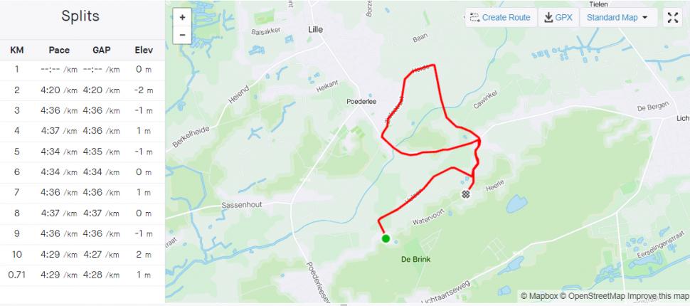 Wout van Aert running (Strava)