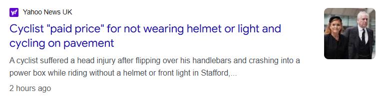 Yahoo image for cycling story