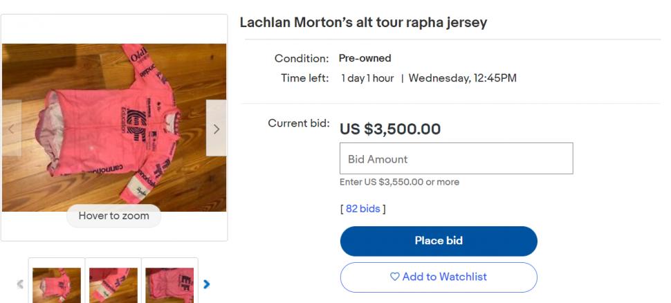 Lachlan Morton Alt Tour eBay auction
