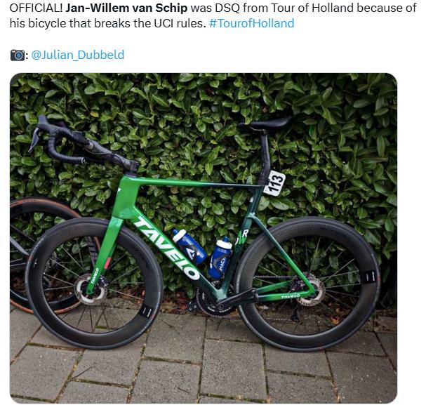 Jan-Willem van Schip wild aero bike set-up at Tour of Holland