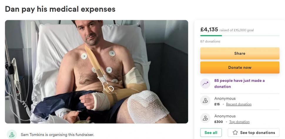 Ironman crash fundraiser (GoFundMe)