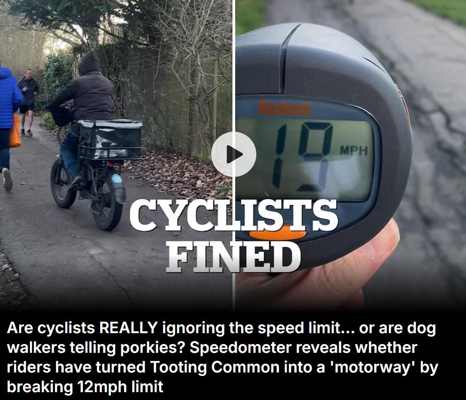 Daily Mail 'speeding cyclists'