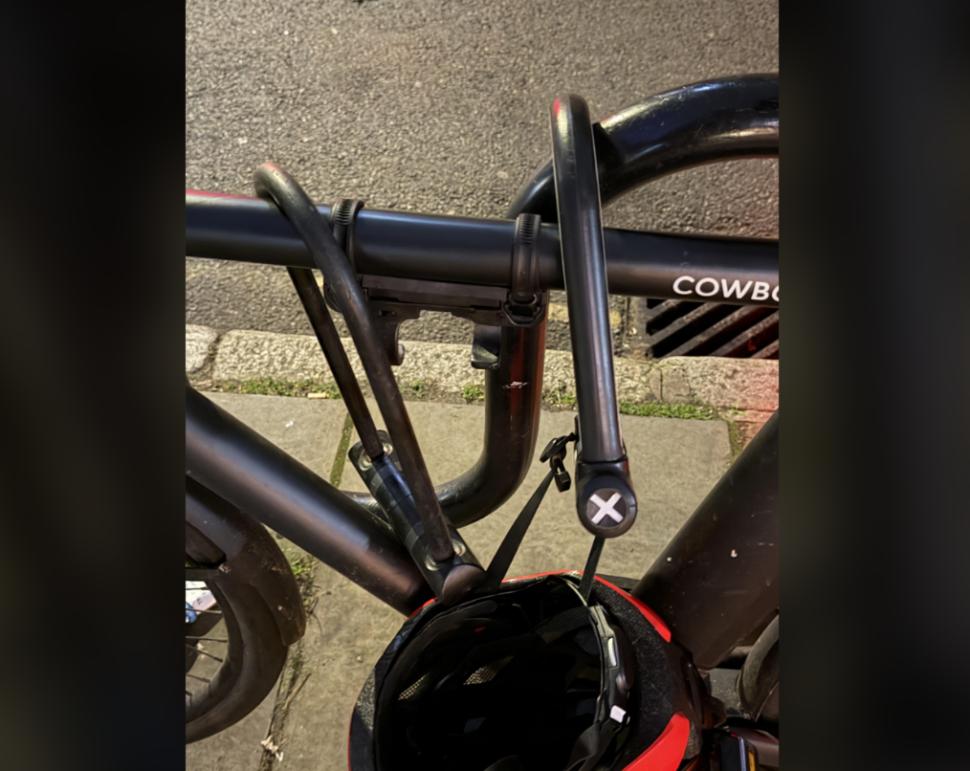 Extra lock added to London rider's bike