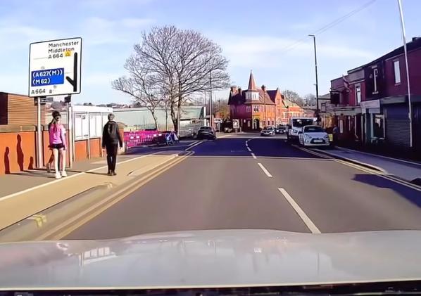 Cyclist not using cycle lane video