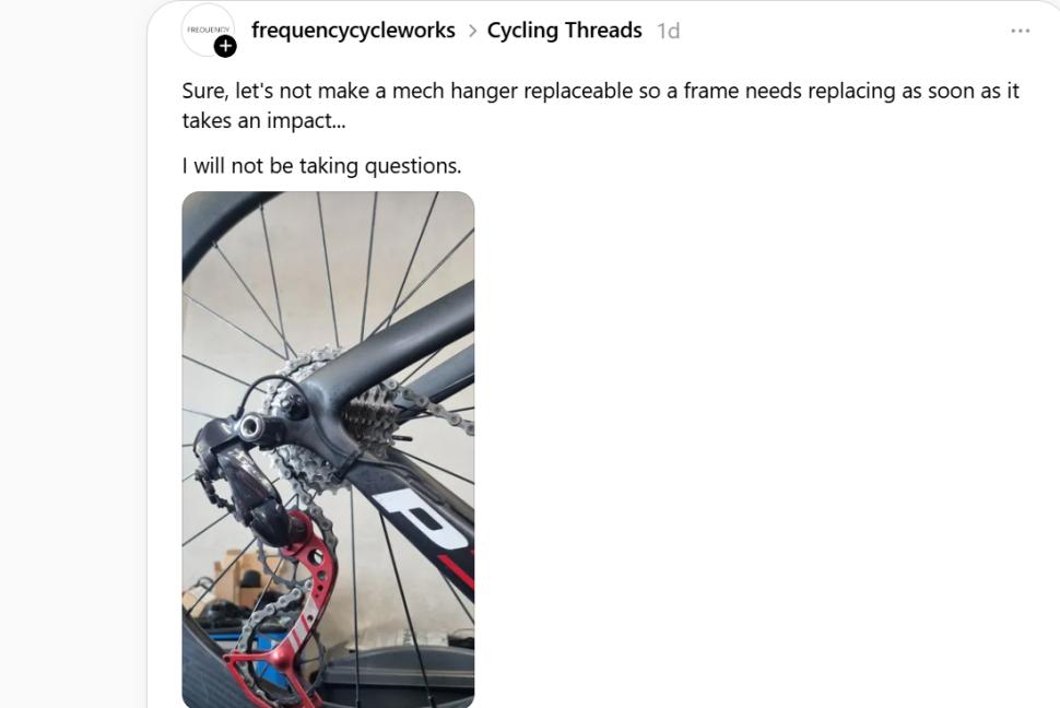 Derailleur hanger post