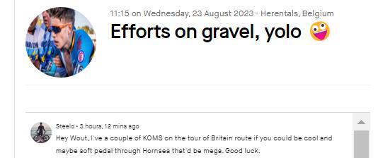 Van Aert Strava