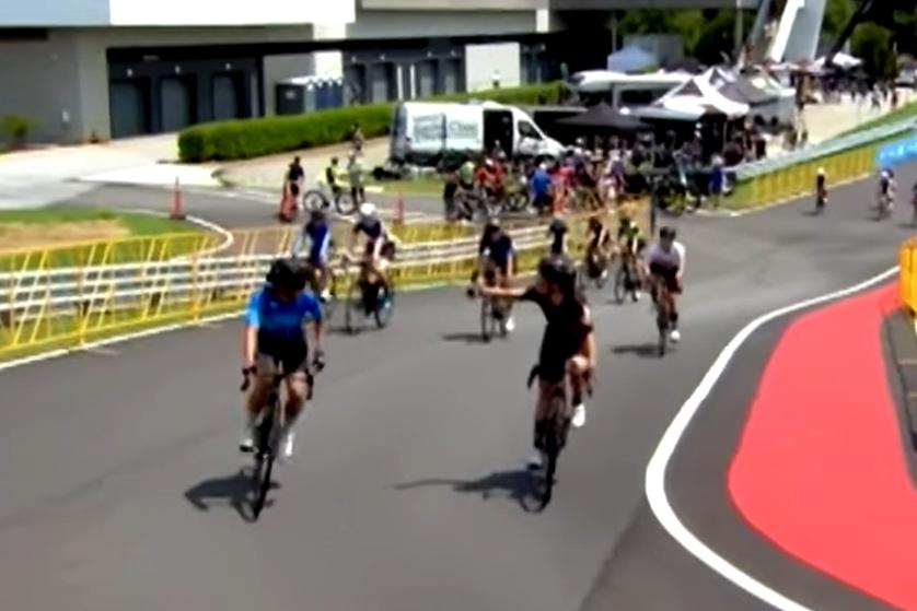 Valentina Scandolara National Cycling League (GCN+/YouTube)