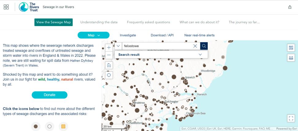 The Rivers Trust map