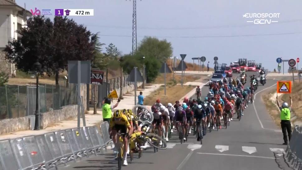 Burgos crash (GCN/Eurosport)