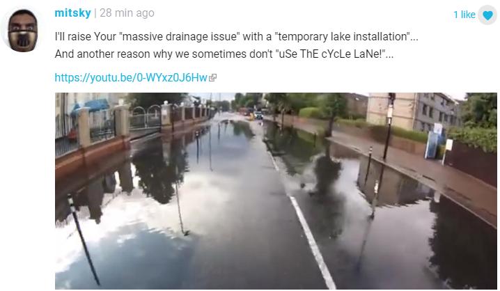 Cycling flooding comments (live blog)