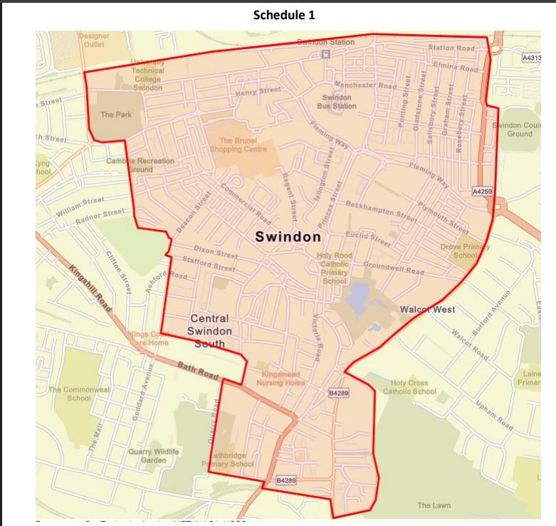 Swindon PSPO area
