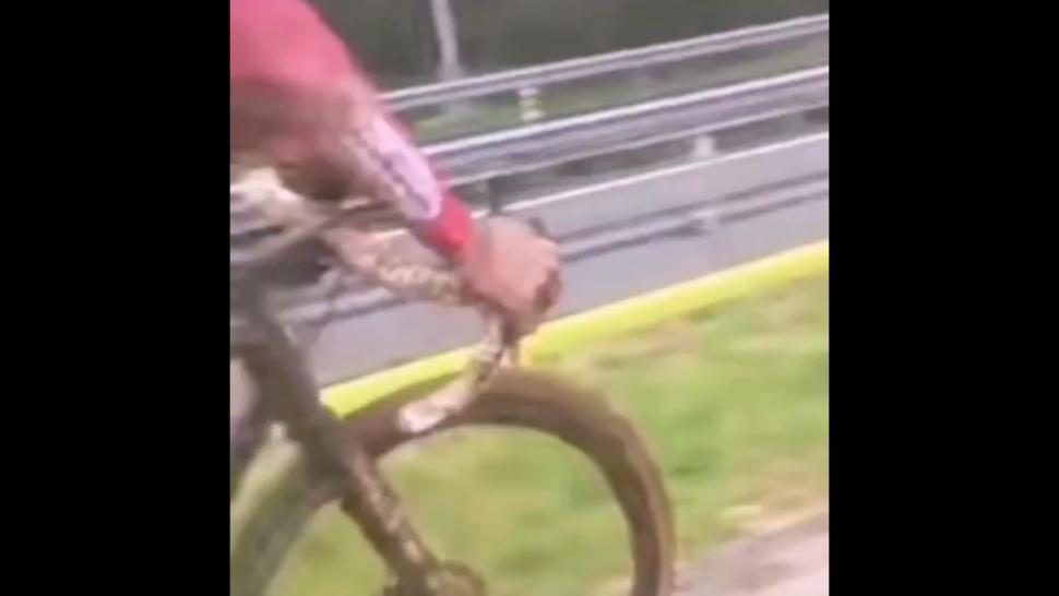 Miguel Salgueiro disc brake crash