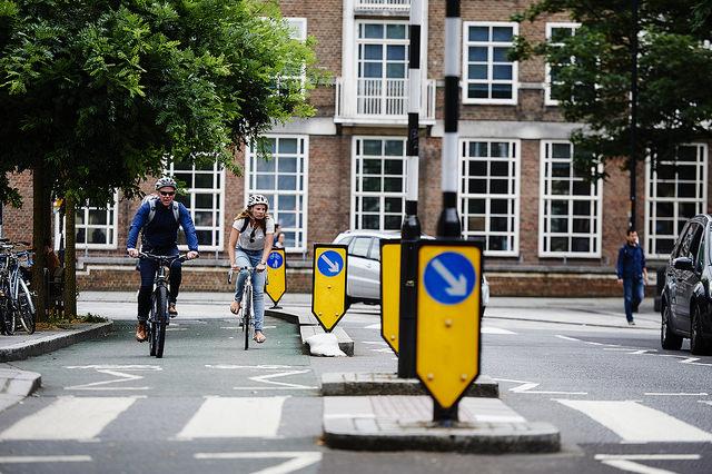 Segregated cycle lane in London (copyright Britishcycling.org_uk).jpg