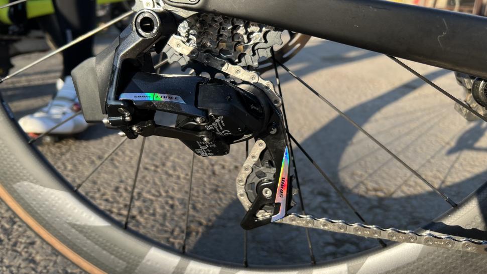 2023 Sram Force AXS rear mech oil slick laser foil