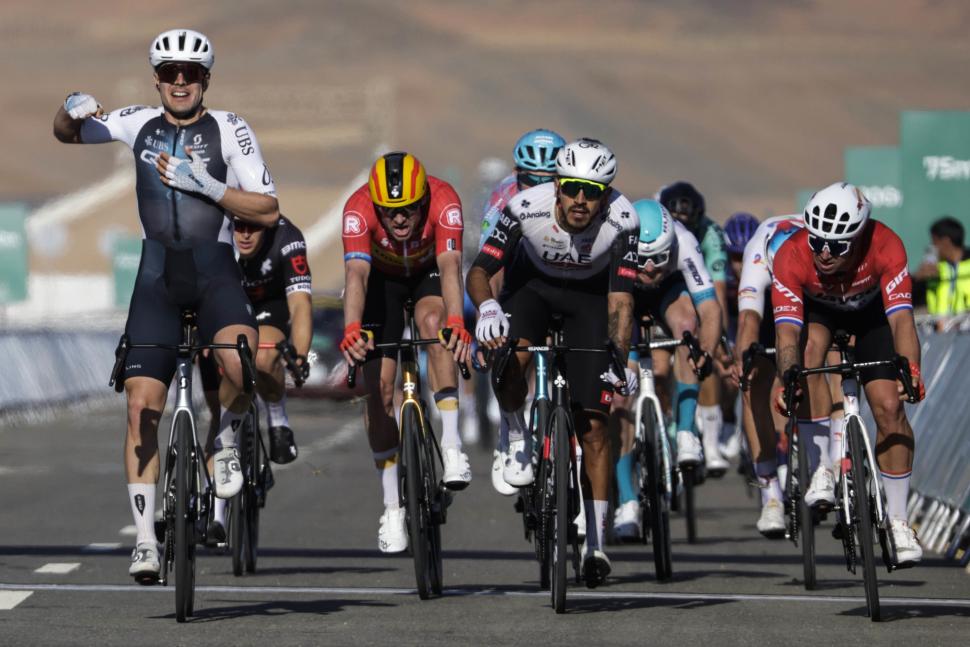 Matteo Moschetti wins stage five, 2025 AlUla Tour (SprintCyclingAgency)