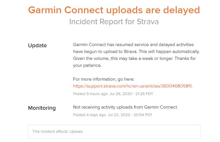 strava status page garmin - 27 july 2020.PNG