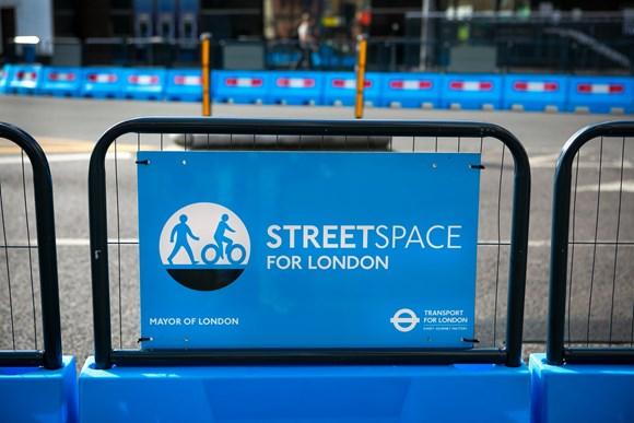 streetspace for london cycle lanes pop-up infra - via TfL