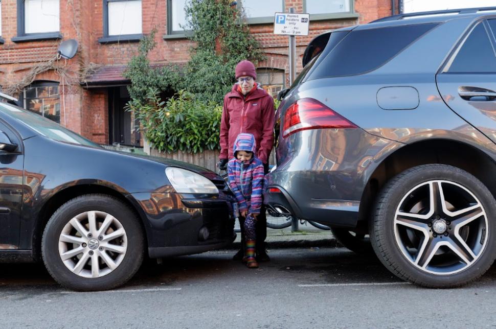 SUV and cars parked