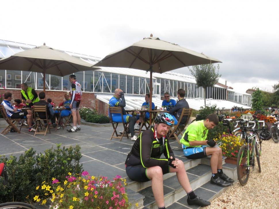 Team road.cc Winchester ride out - post-cake chilling.jpg