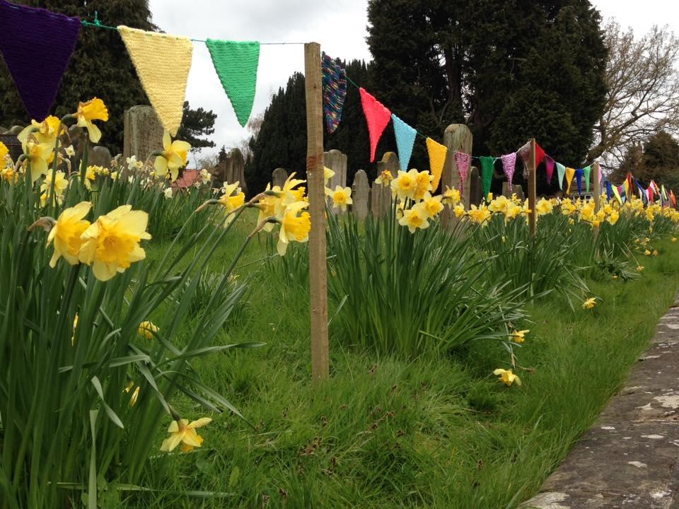 Thirsk Yarnbombers bunting (image taken from Facebook)