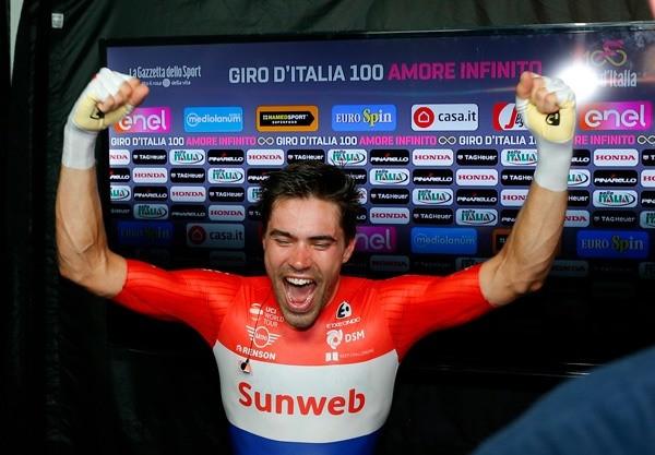 Tom Dumoulin realises he has won the 100th Giro d'Italia  (picture credit  LaPresse - D'Alberto - Ferrari - Paolone - Spada).jpg