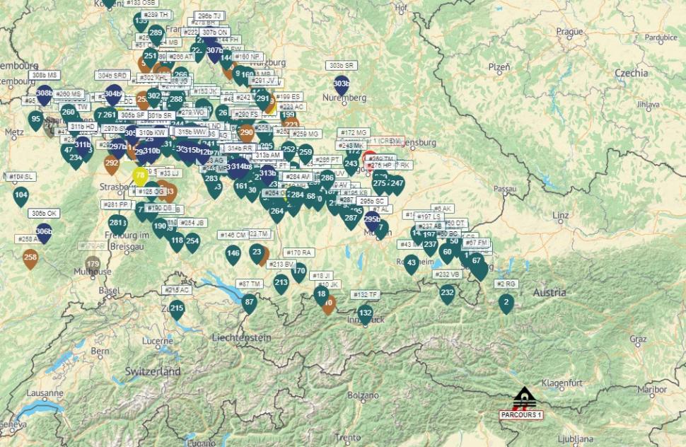 Transcontinental 2024 live dots