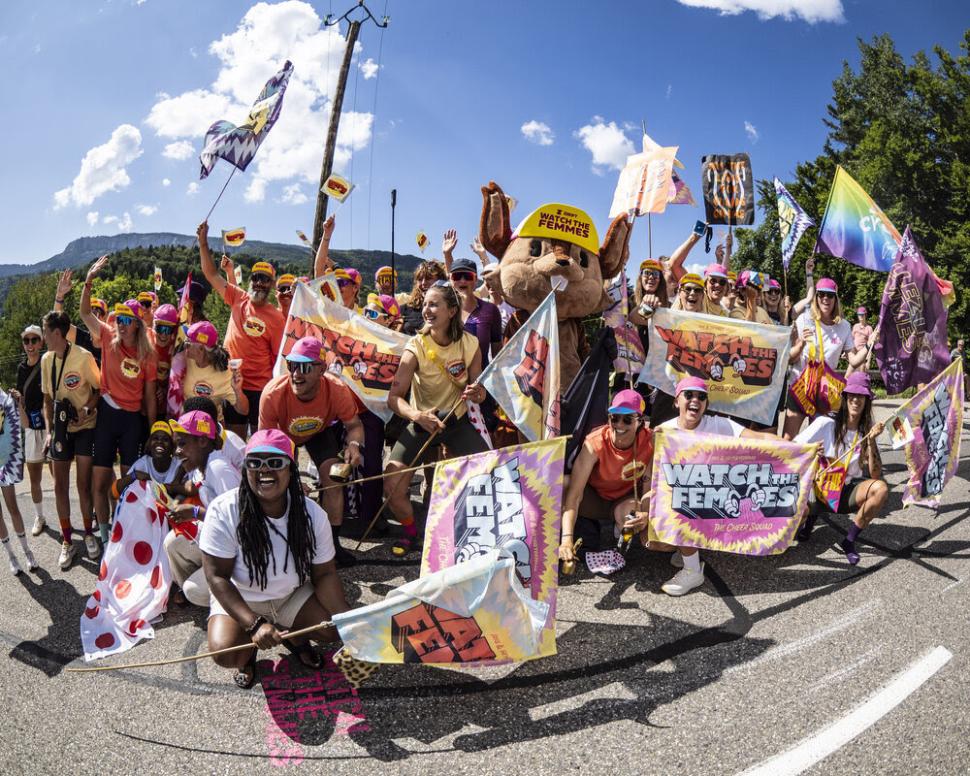 Roadside fans at the Tour de France Femmes