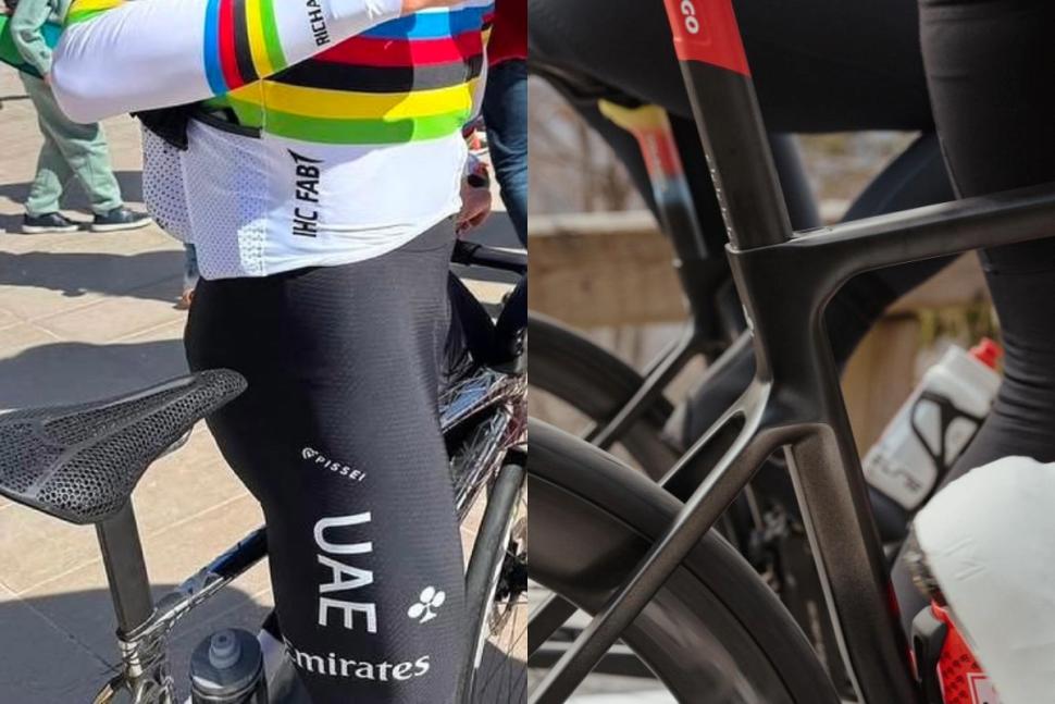 Pogačar mystery bike vs Colnago V4Rs