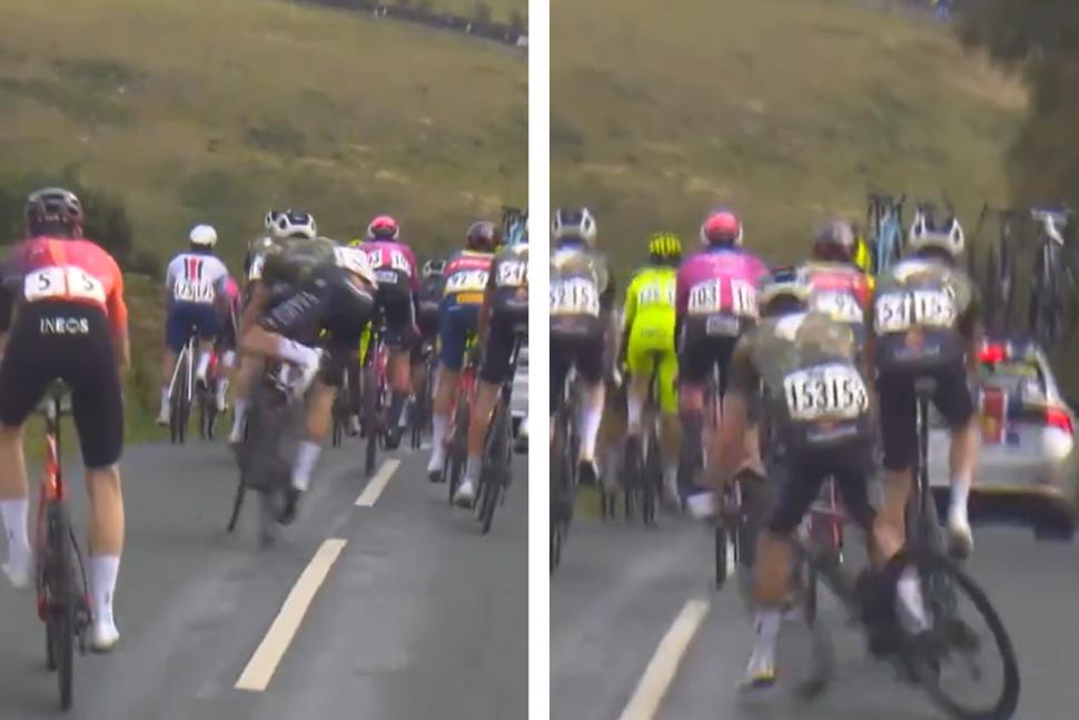 Incredible crash save at the Tour of Britain (British Cycling/YouTube)