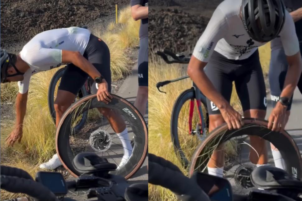 Fix your punctures with grass (Bike Life Facebook)