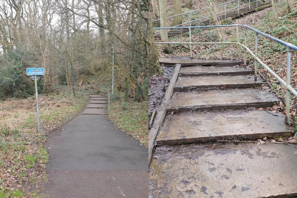 Stairway to heaven cycleway (@GiveMeSpace3/Twitter)