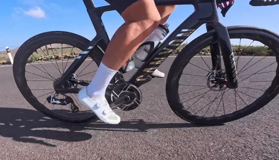 uphill vs steady effort riding - bike close-up