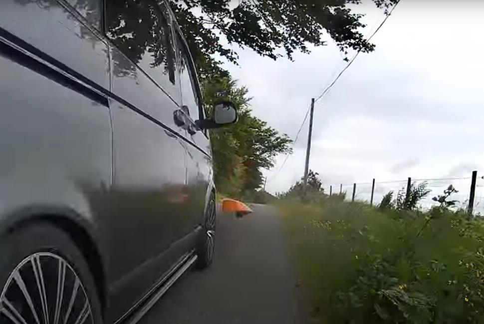 Van driver allegedly shoves cyclist to the ground in road rage confrontation after collision in Carmarthenshire