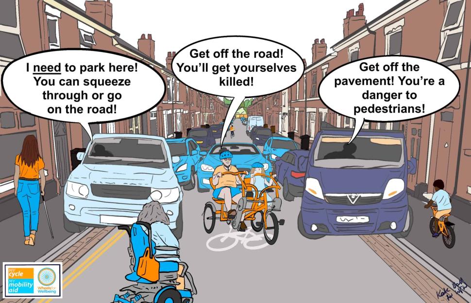 Wheels for Wellbeing pavement parking image