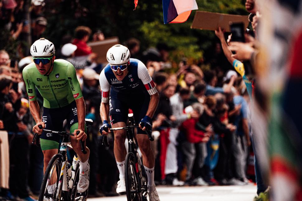 Tadej Pogačar wins the 2024 world road race championships, Zurich (Zac Williams/SWpix.com)