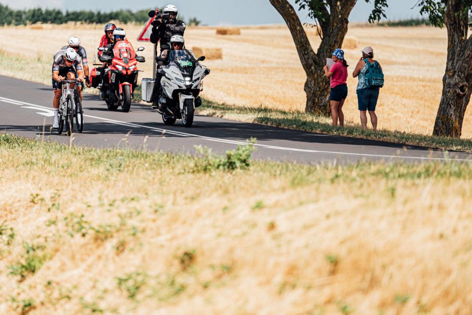 Mathieu van der Poel and Jonas Rickaert, stage nine, 2025 Tour de France