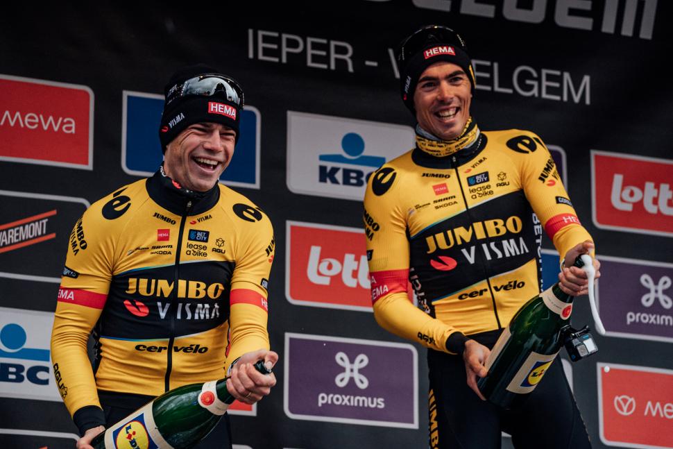 Wout van Aert and Christophe Laporte, 2023 Gent-Wevelgem (Zac Williams/SWpix.com)