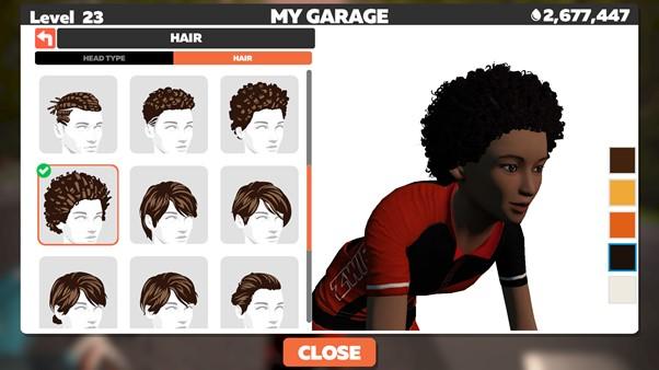 Zwift afro