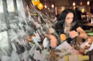 SUV driver smashes into restuarant, hitting two food influencers