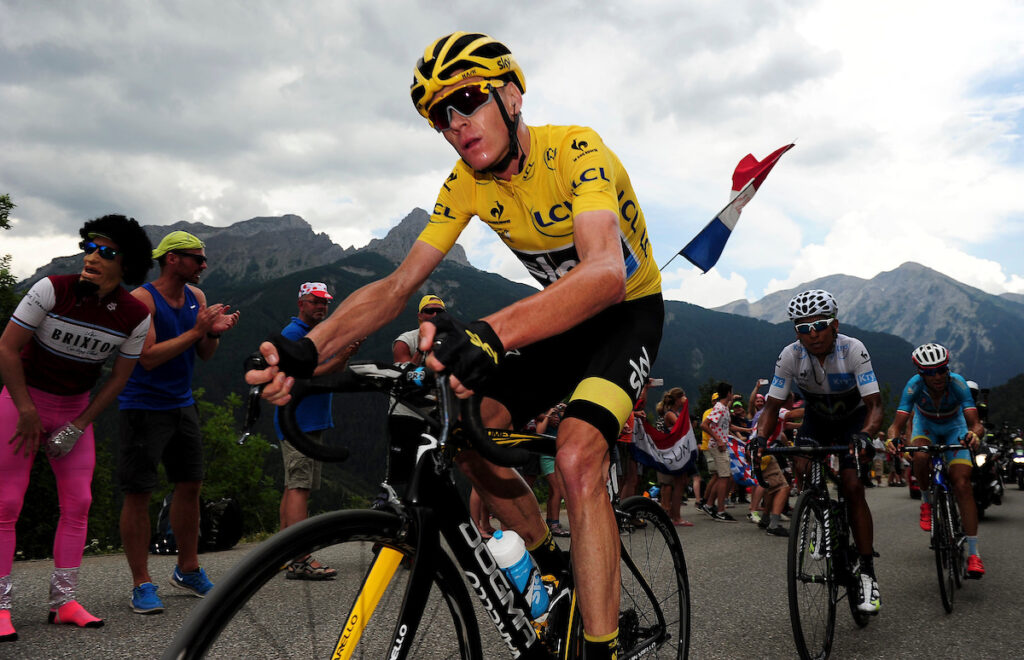 Chris Froome, Quintana and Nibali during 2015 Tour de France