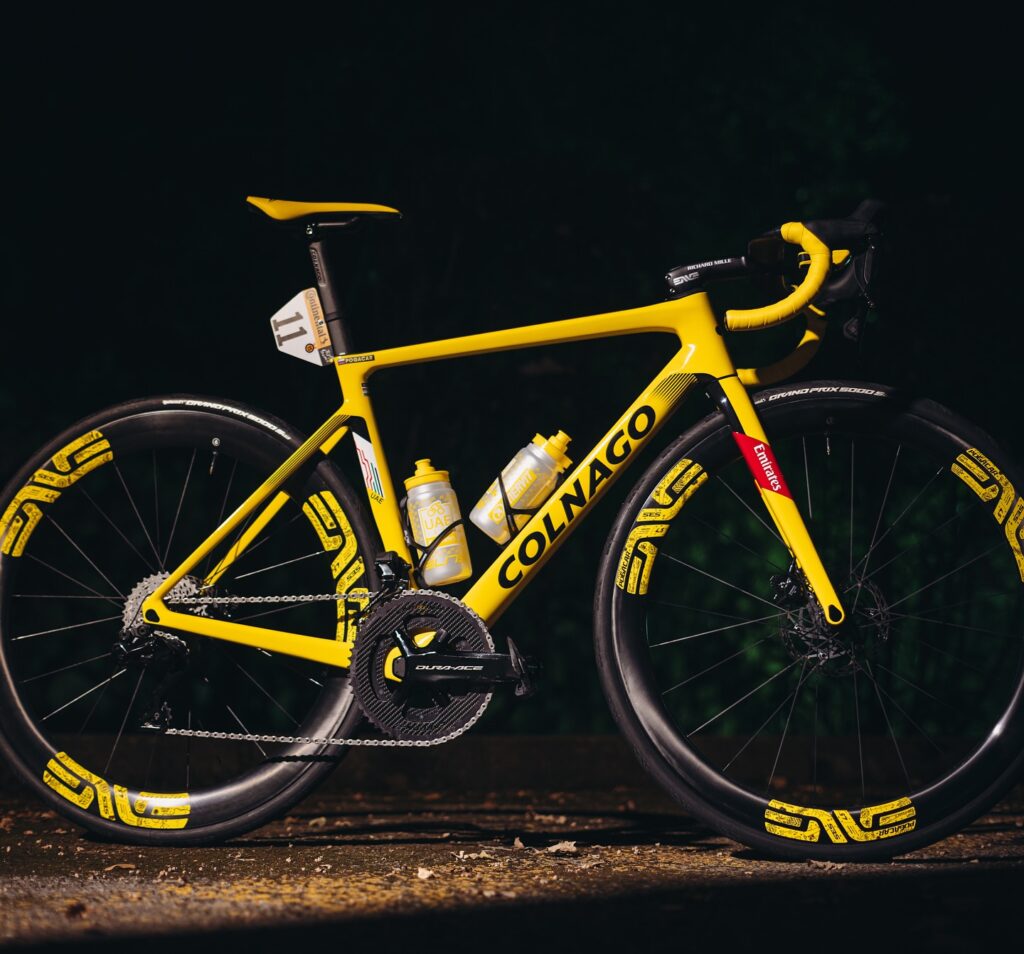 2024 Colnago V4RS Tadej Pogacar yellow bike @alenmilavec